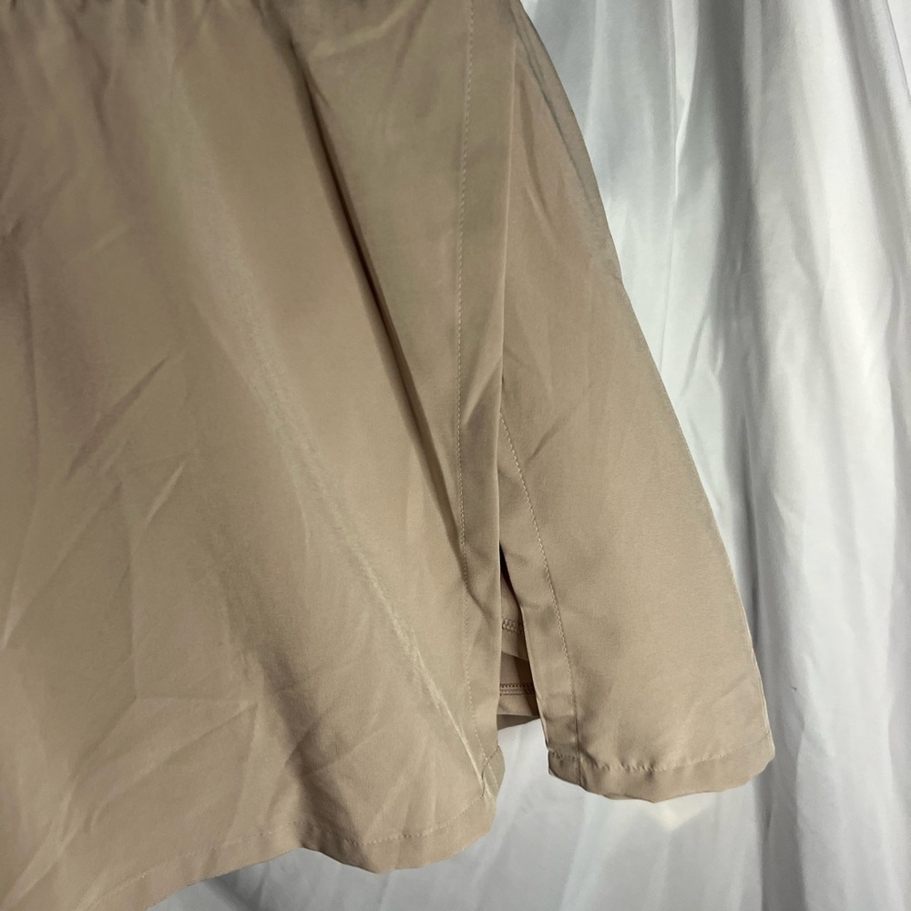 NWT 90 degree by Reflex women’s woven pleated Marcy skort size L in tan colored - Picture 4 of 7